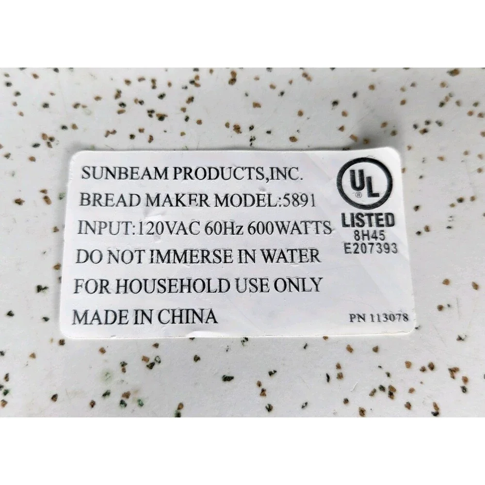 Sunbeam 5891 TIMING BELT Bread Machine Part Baker Maker Replacement